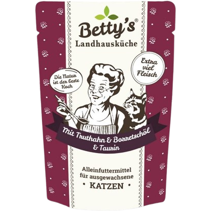 Bettys Landhausküche Katze FB Truthahn mit Borretschöl 100 g