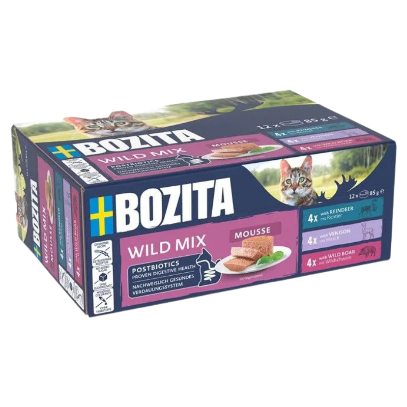 Bozita Cat Dose Mousse Mixed Wild 12x85g