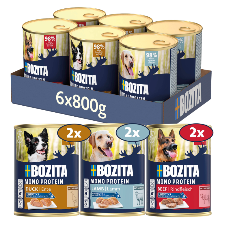 Bozita Dog Dose Pate Mix Tray 6 x 800 g