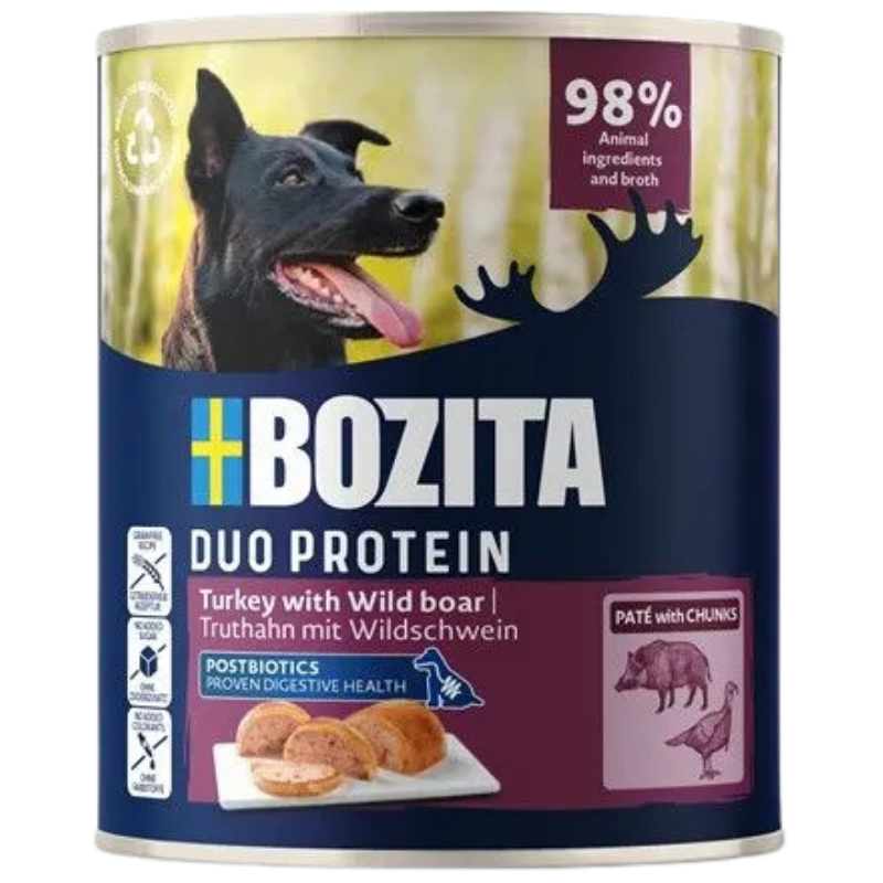 Bozita Dog Paté Pute mit Wildschwein 800 g