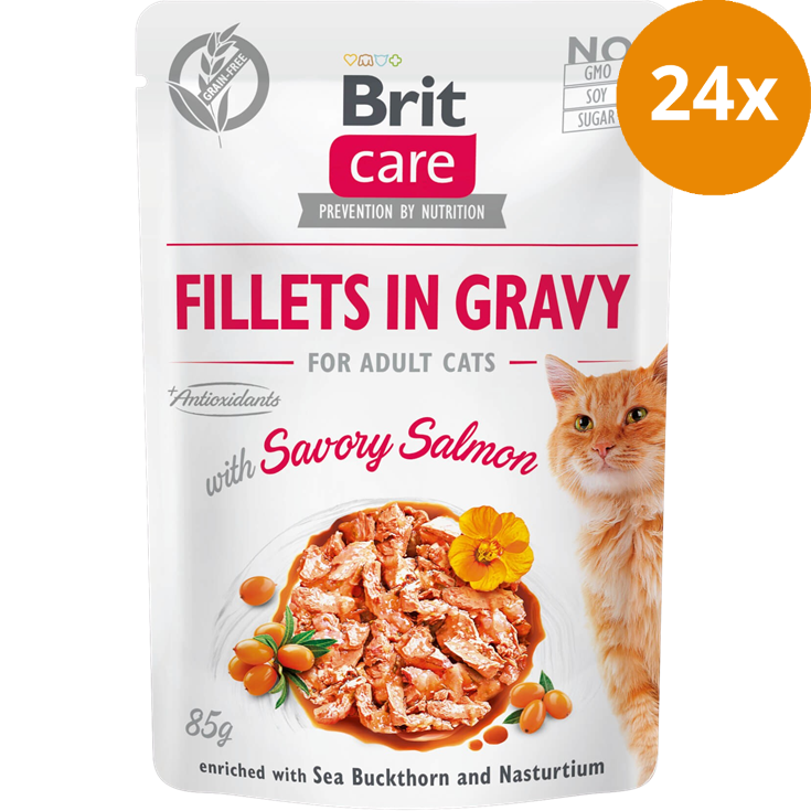 Brit Care Fillets in Gravy Salmon 85 g