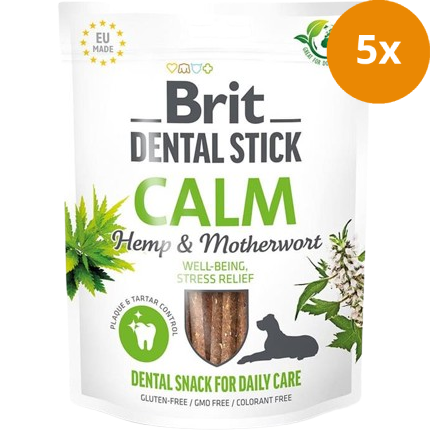Brit Dog Snack Dental Stick Calm - Hemp & Motherwort 251 g
