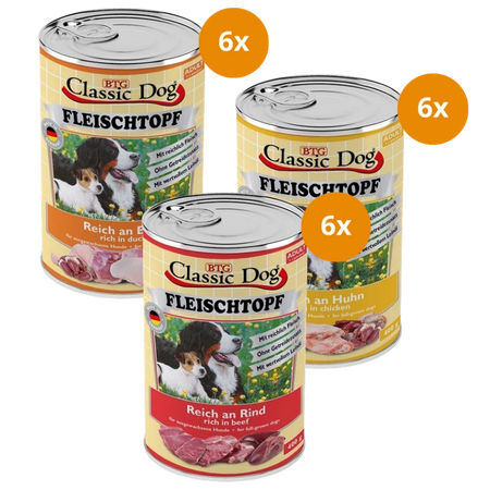 BTG Classic Dog Fleischtopf 400 g - Mix Sparpaket