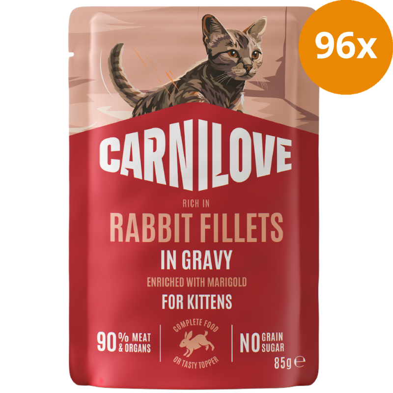 Carnilove Cat PB Gravy Kitten Rabbit 85 g