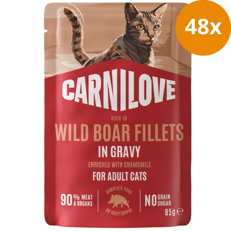 Carnilove Cat PB Gravy Wild Boar 85 g