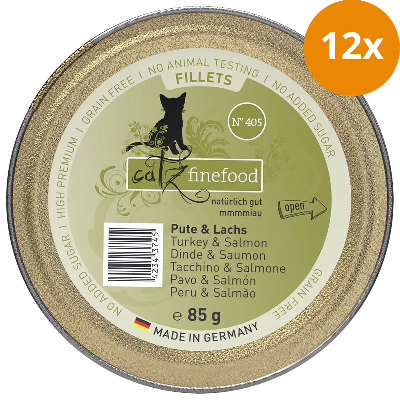 catz finefood Fillets No. 405 - Pute, Huhn & Lachs in Jelly 85 g