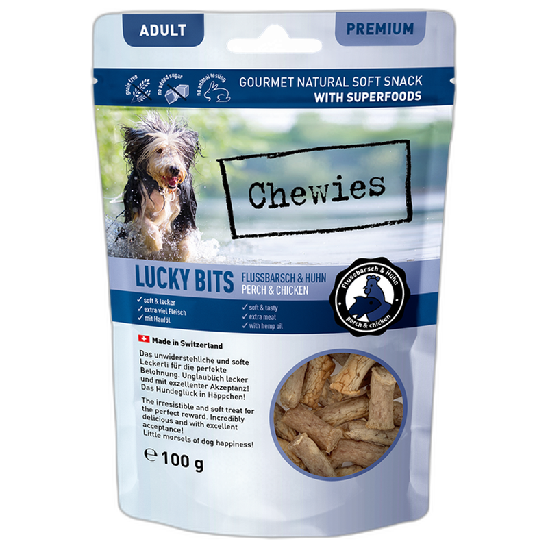 Chewies Lucky Bits Flussbarsch & Huhn Adult 100 g