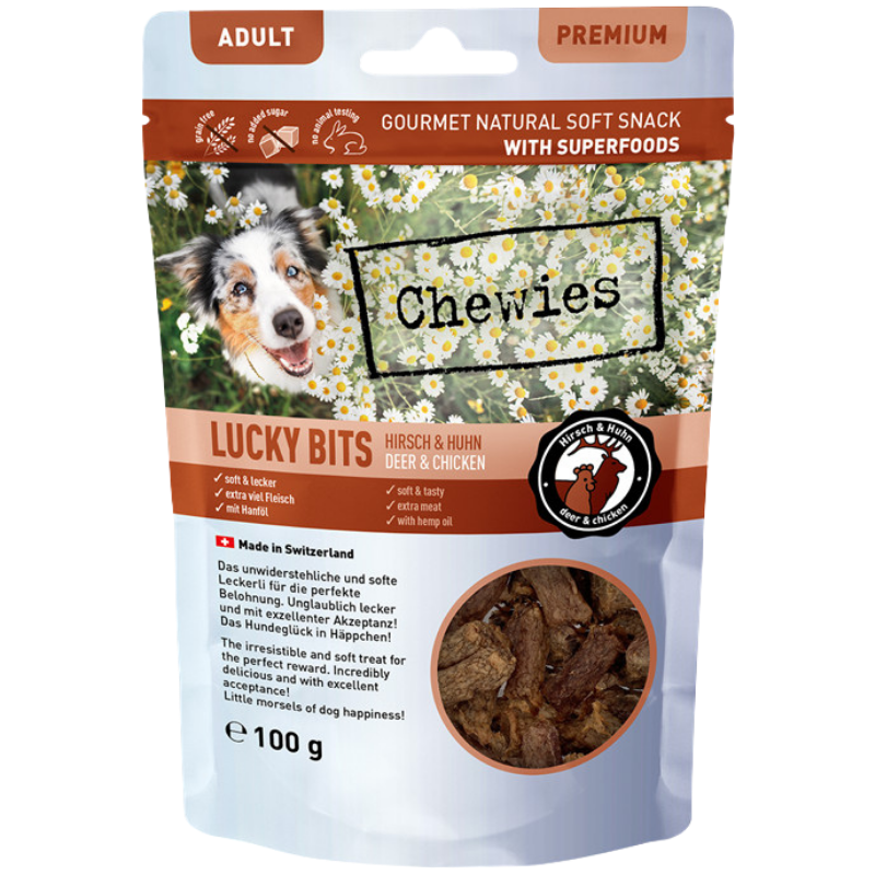 Chewies LUCKY BITS Hirsch & Huhn Adult 100 g