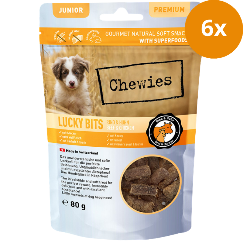 Chewies LUCKY BITS Rind & Huhn Junior 80 g