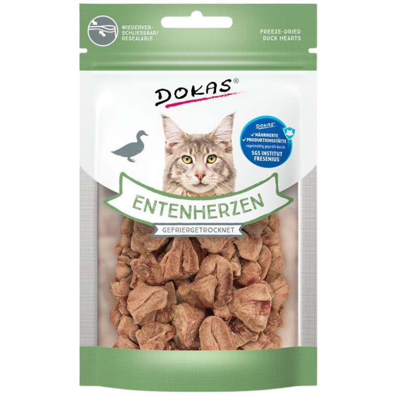 Dokas Cat Entenherzen gefriergetrocknet 15 g | Katzensnack