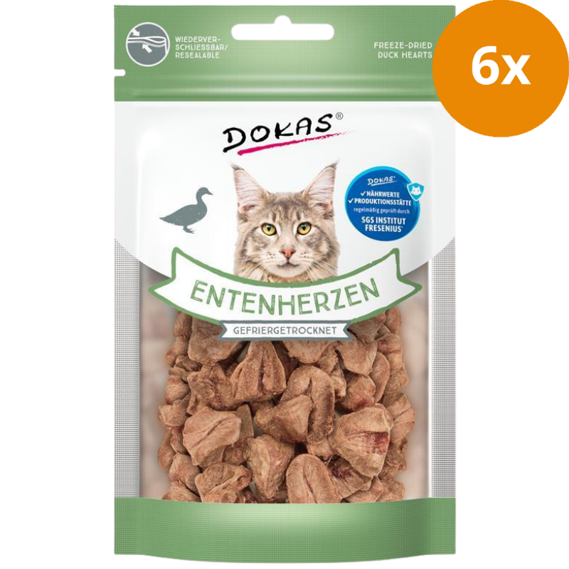 Dokas Cat Entenherzen gefriergetrocknet 15 g | Katzensnack
