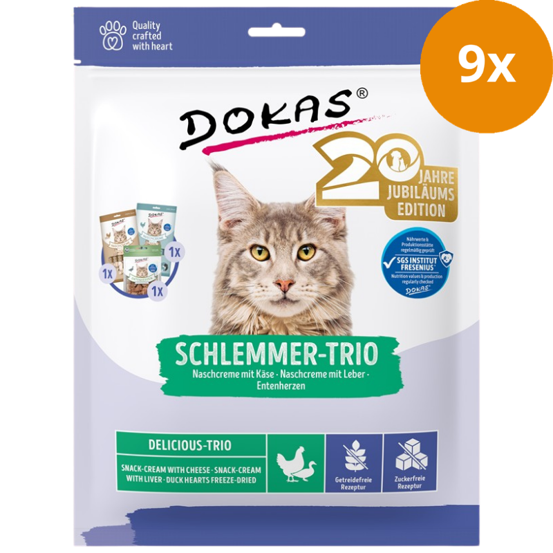 Dokas Cat Schlemmer-Trio: Nasch-Cremes & Entenherzen 195 g