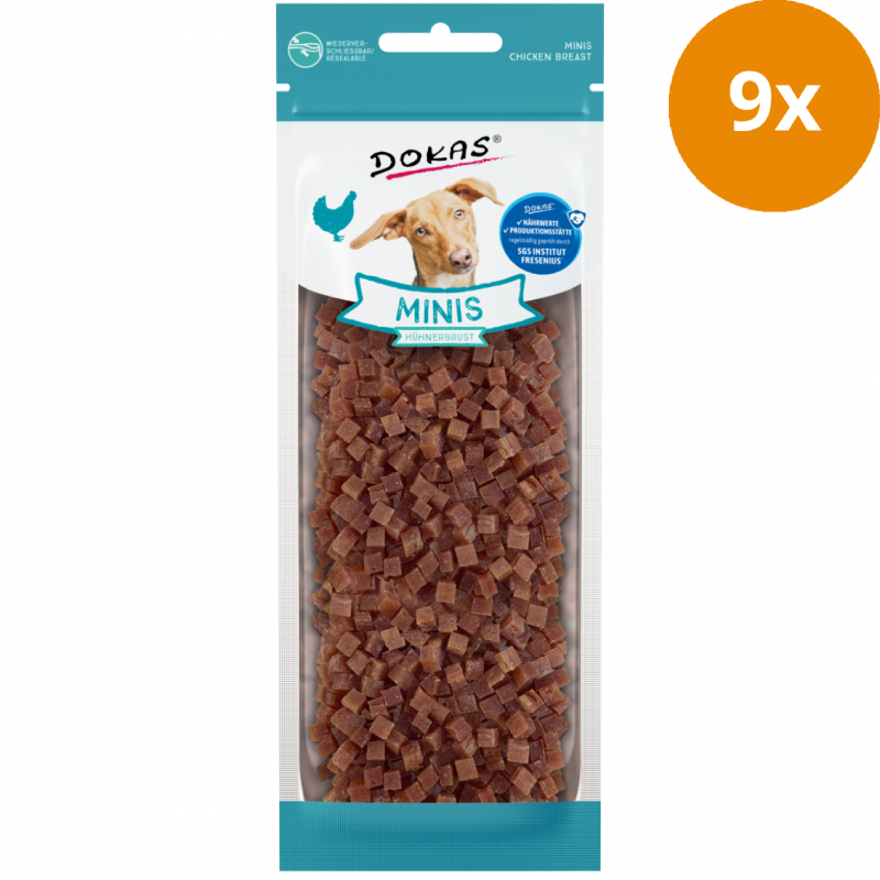 DOKAS Snack Minis Hühnerbrust 70 g | Hundesnack