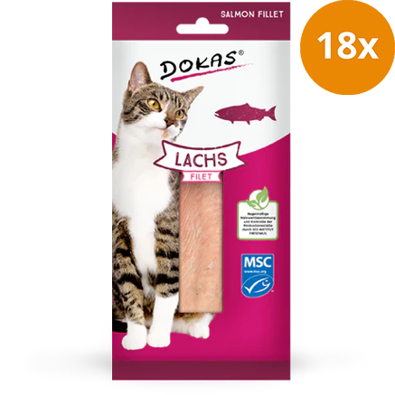 DOKAS Lachs Filet 22 g | Katzensnack