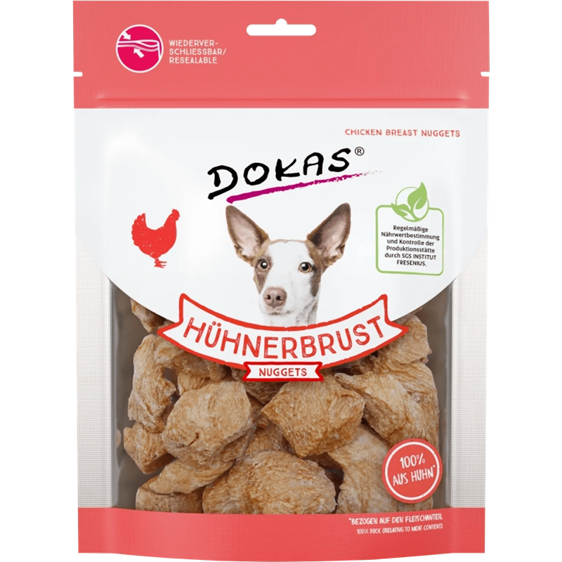 DOKAS Nuggets Hühnerbrust 110 g | Hundesnack