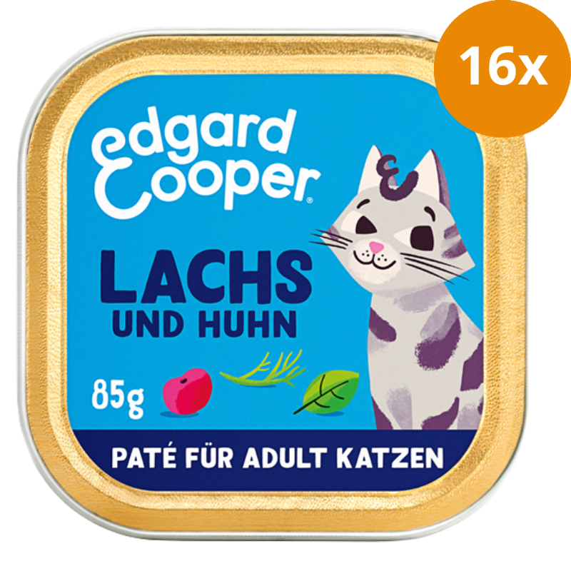 Edgard & Cooper Paté Adult MSC-Lachs und Freilaufhuhn mit Cranberrys, Basilikum und Dill 85g
