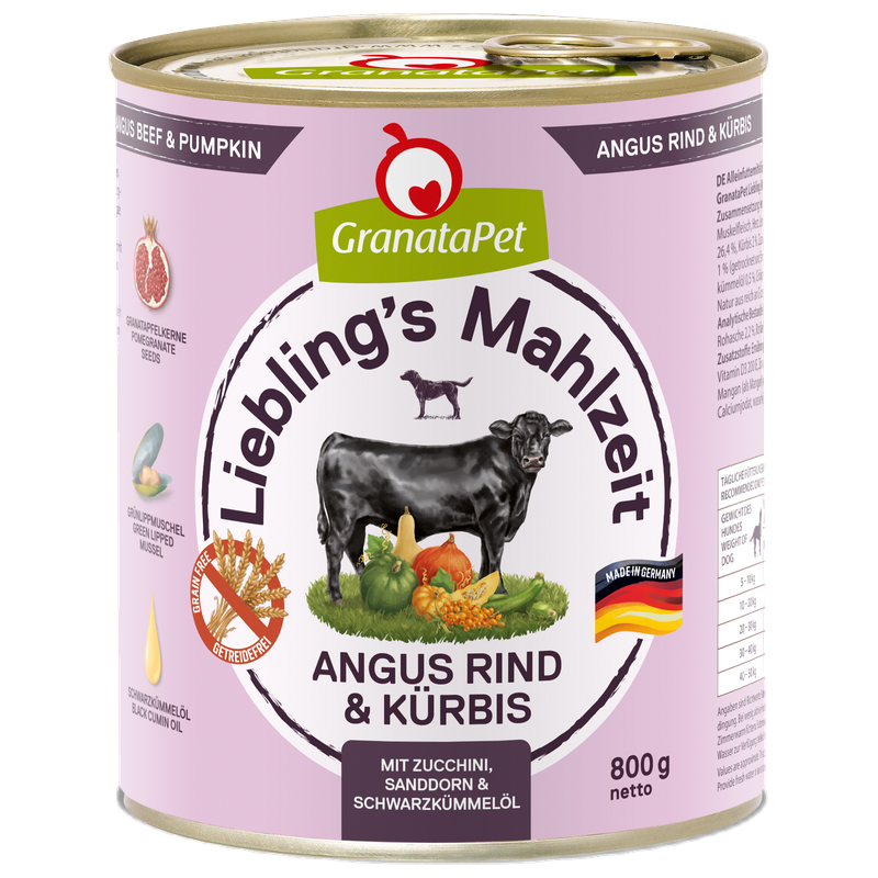 GranataPet Liebling's Mahlzeit Angus Rind & Kürbis 800 g