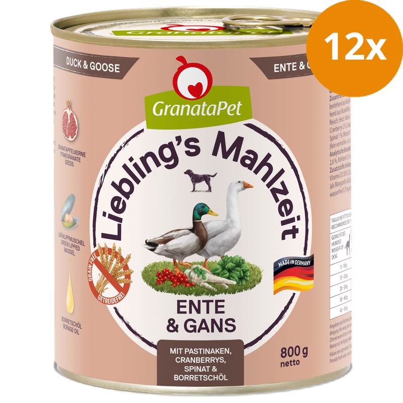 GranataPet Liebling's Mahlzeit Ente & Gans 800 g