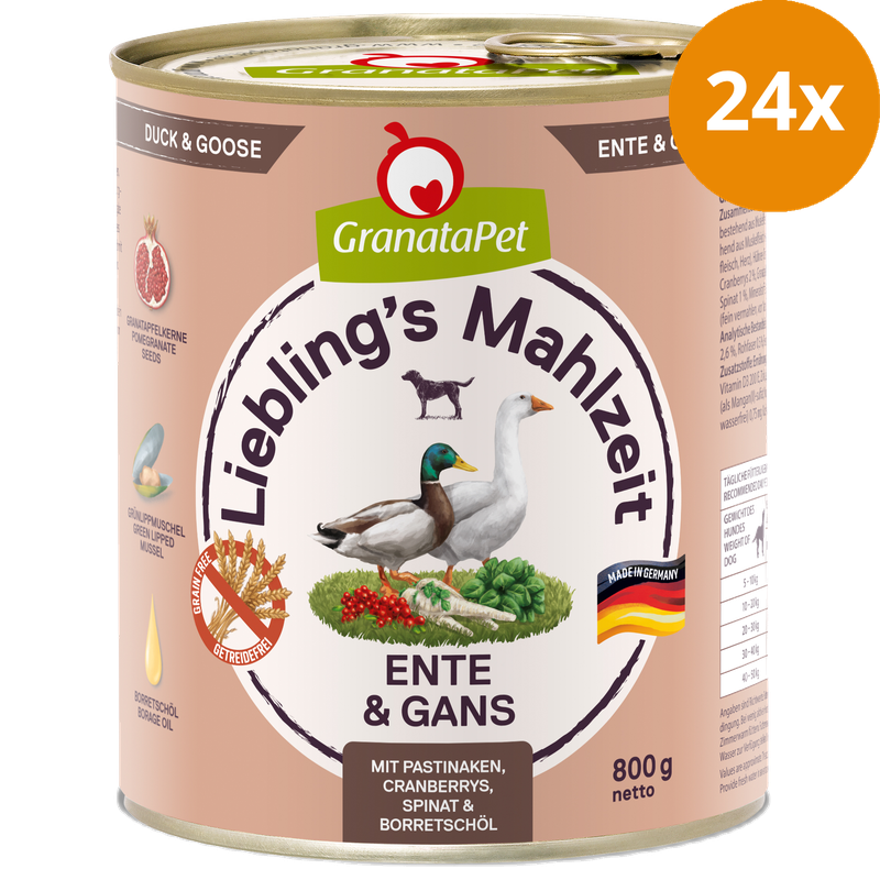 GranataPet Liebling's Mahlzeit Ente & Gans 800 g