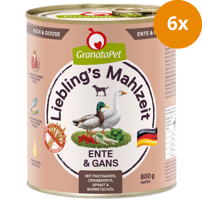 GranataPet Liebling's Mahlzeit Ente & Gans 800 g