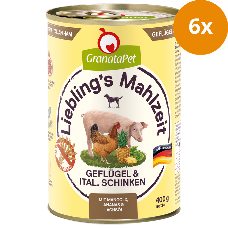 GranataPet Liebling's Mahlzeit Geflügel & italienischer Schinken 400 g