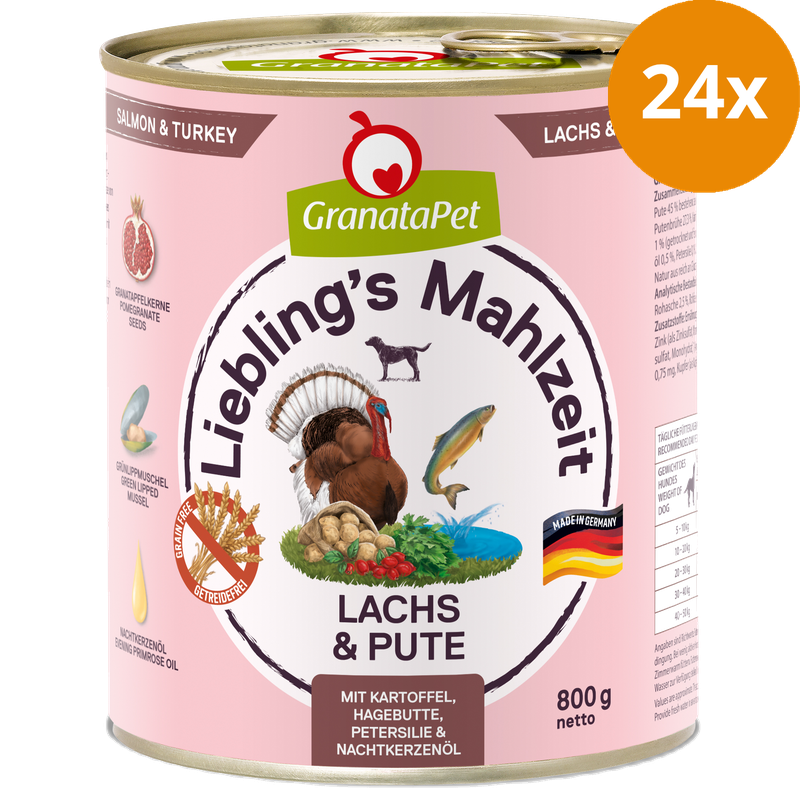 GranataPet Liebling's Mahlzeit Lachs & Pute 800 g