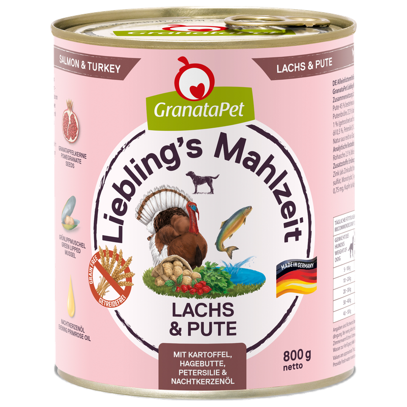 GranataPet Liebling's Mahlzeit Lachs & Pute 800 g