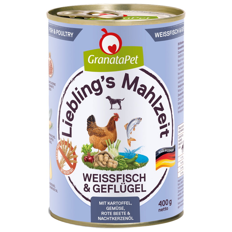 GranataPet Liebling's Mahlzeit Weißfisch & Geflügel 400 g