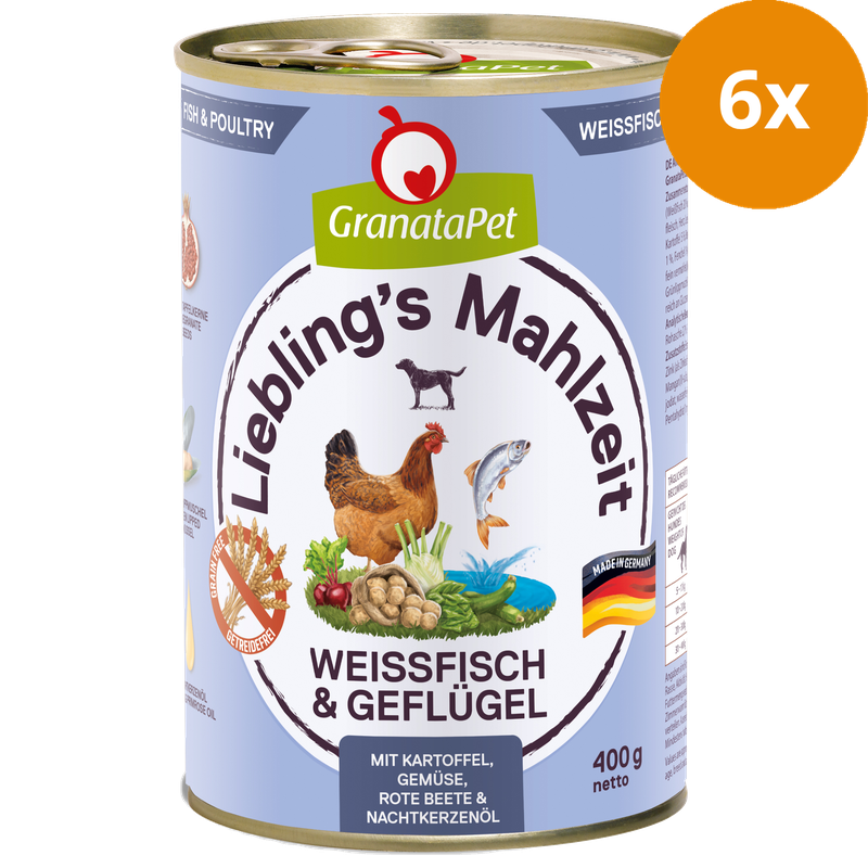 GranataPet Liebling's Mahlzeit Weißfisch & Geflügel 400 g
