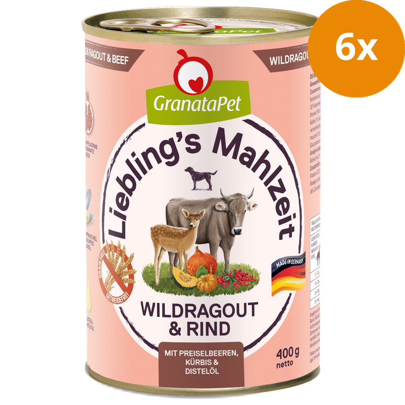 GranataPet Liebling's Mahlzeit Wildragout & Rind 400 g