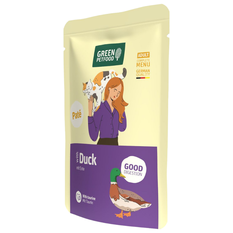Green Petfood Cat Paté Duck 85 g