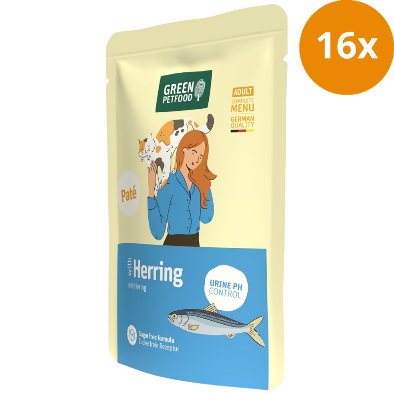 Green Petfood Cat Paté Herring 85 g