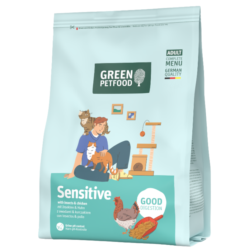 Green Petfood Cat Sensitive with Insects
