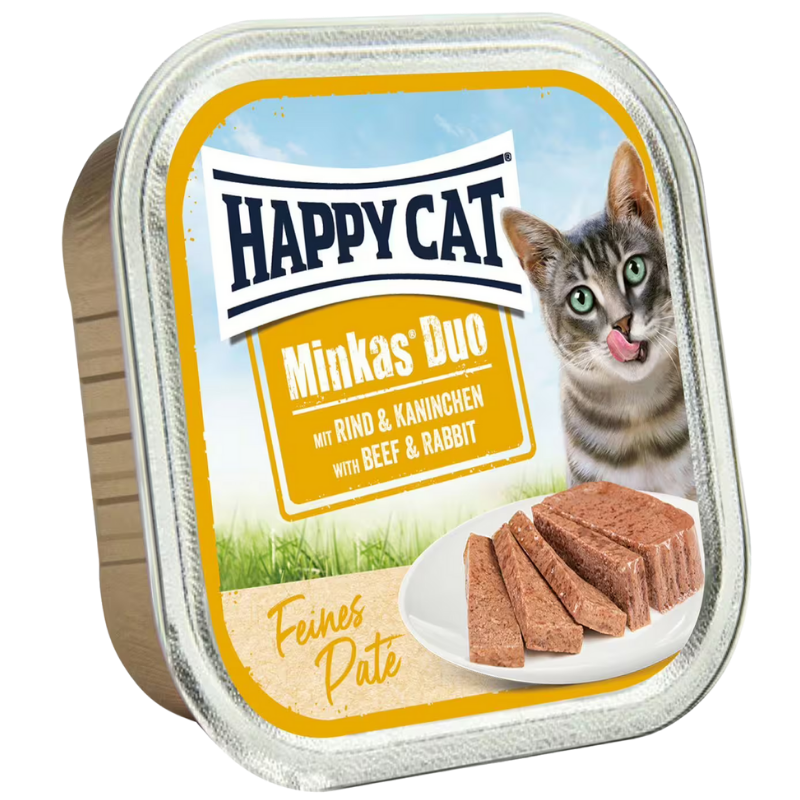 Happy Cat Minkas Schale Duo Rind & Kaninchen Paté 100 g