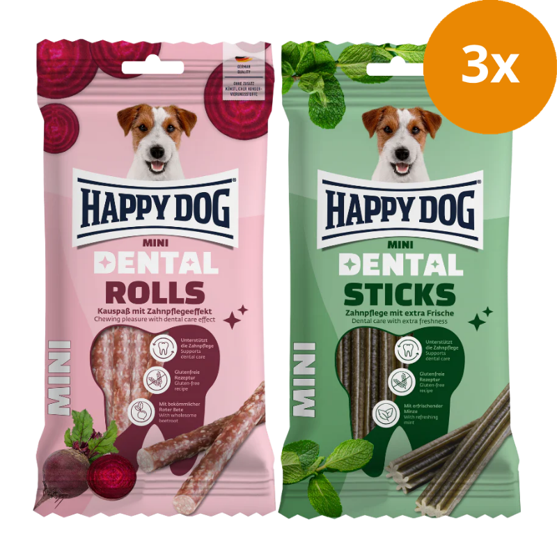 Happy Dog Dental Snacks Mini Probierpaket