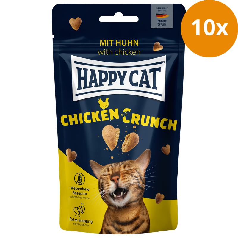 Happy Cat Crunch Snack mit Huhn 50 g