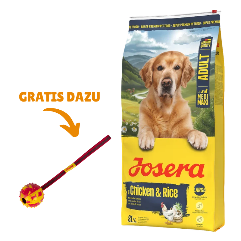 Josera Huhn & Reis Large Breed 12,5 kg + GRATIS Josera Wurfball