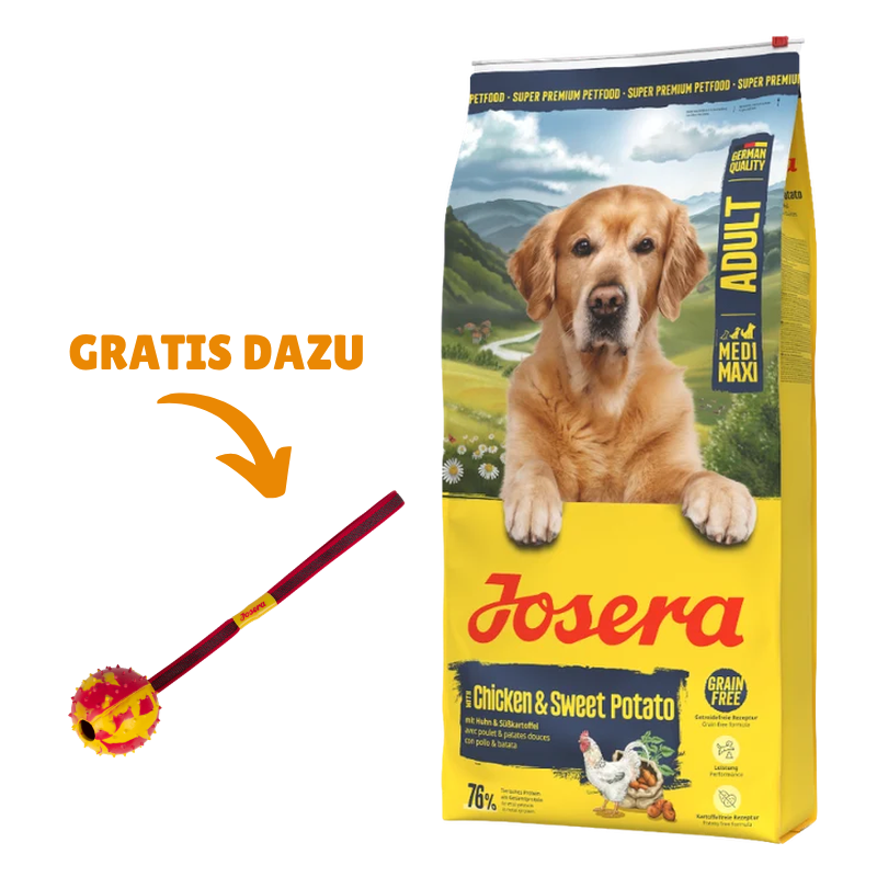 Josera Huhn & Süßkartoffel 12,5 kg + GRATIS Josera Wurfball