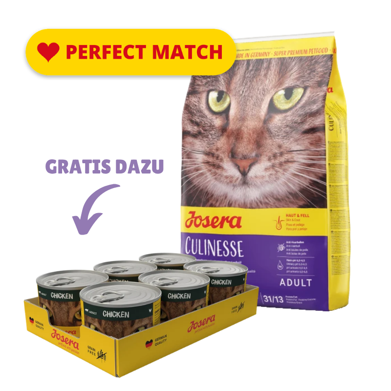 Josera Culinesse 10 kg + GRATIS Josera Cat Chicken 6 x 200 g