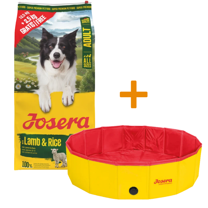 Josera Lamb & Rice 15 kg + GRATIS Josera Hundepool