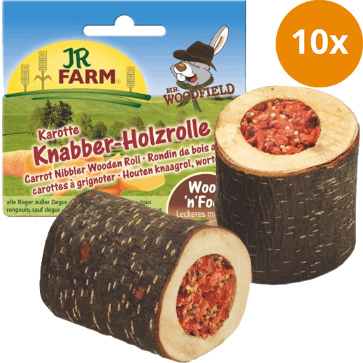 JR FARM Mr. Woodfield Knabber-Holzrolle Karotte 150 g