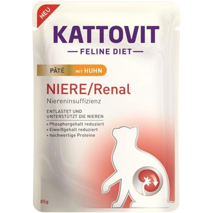 Kattovit PB Feline Niere/Renal Paté mit Huhn 85 g