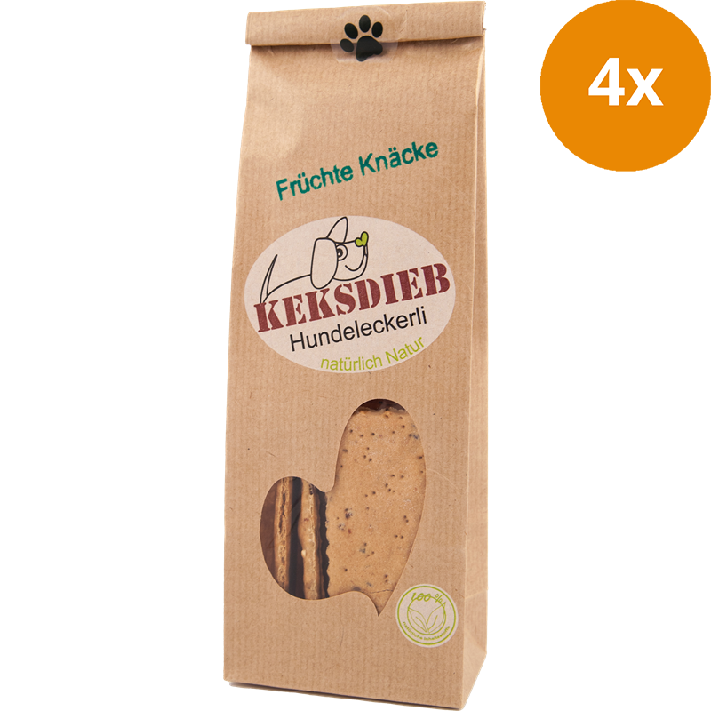KEKSDIEB Hundeleckerli Früchte Knäcke 100 g