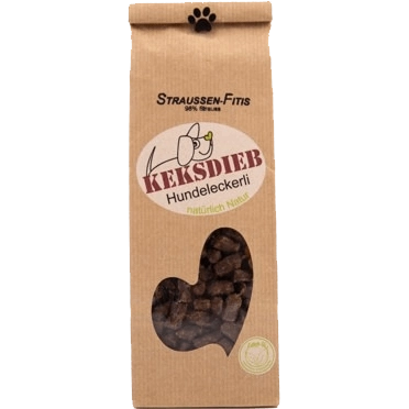 KEKSDIEB Hundeleckerli Straußen Fitis getreidefrei 125 g