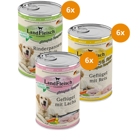 Landfleisch Dog 400 g - Mix Sparpaket