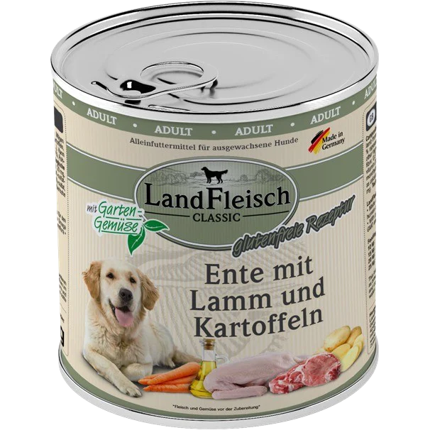 LandFleisch Dog Classic Ente mit Lamm & Kartoffel 800 g