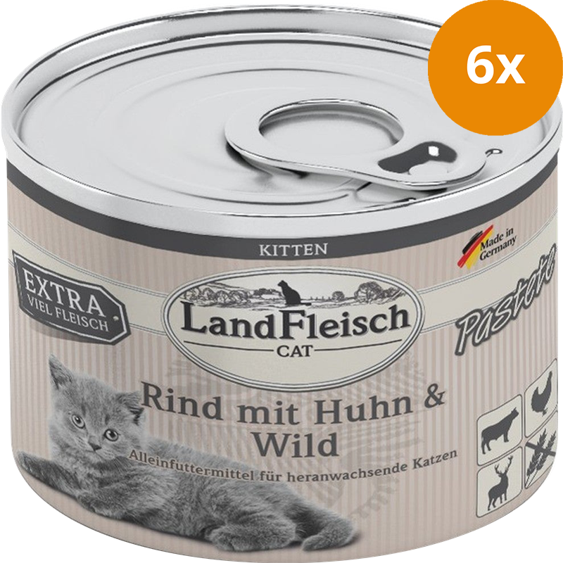 LandFleisch Kitten Pastete Rind, Huhn & Wild 100 g