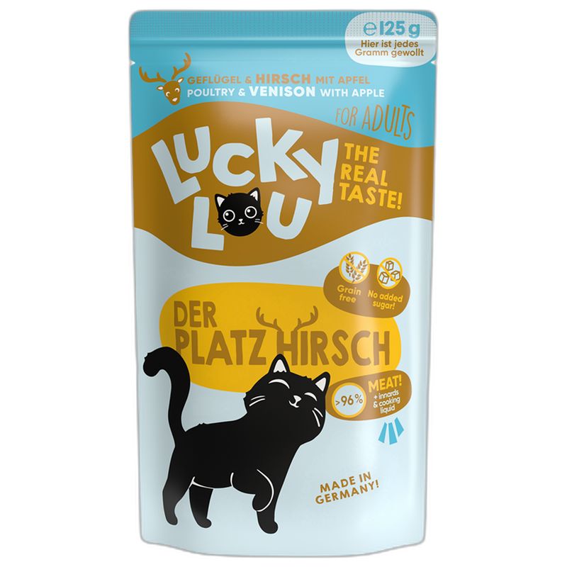 Lucky Lou PB Lifestage Adult Geflügel + Hirsch 125 g