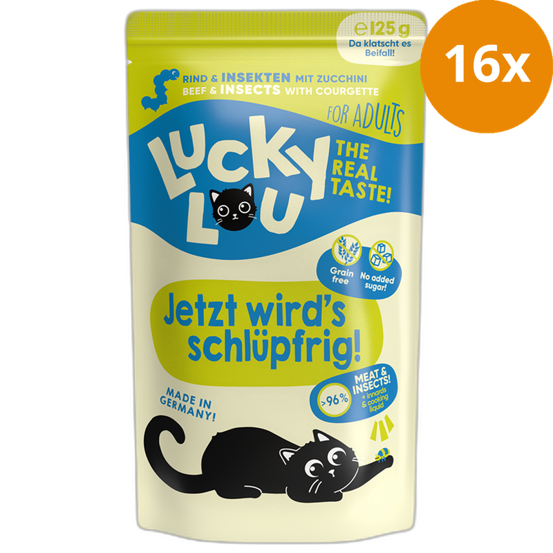 Lucky Lou PB Lifestage Adult Rind + Insekten 125 g