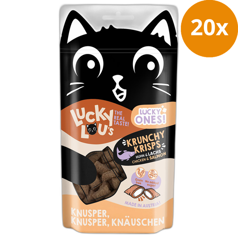 Lucky Lou Lucky Ones Krunchy Krisps Huhn&Lachs 60 g
